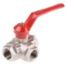RS PRO Brass Ball Valve 2 Inch Inlet, 1 Inch Outlet, 40 Bar, Aluminium Handle 486-265