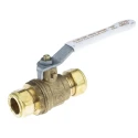 RS PRO Brass Compression Ball Valve 2-Way, Compression Fittings, 15 mm, 16 Bar, Dezincification-Resistant, Lever 486-293