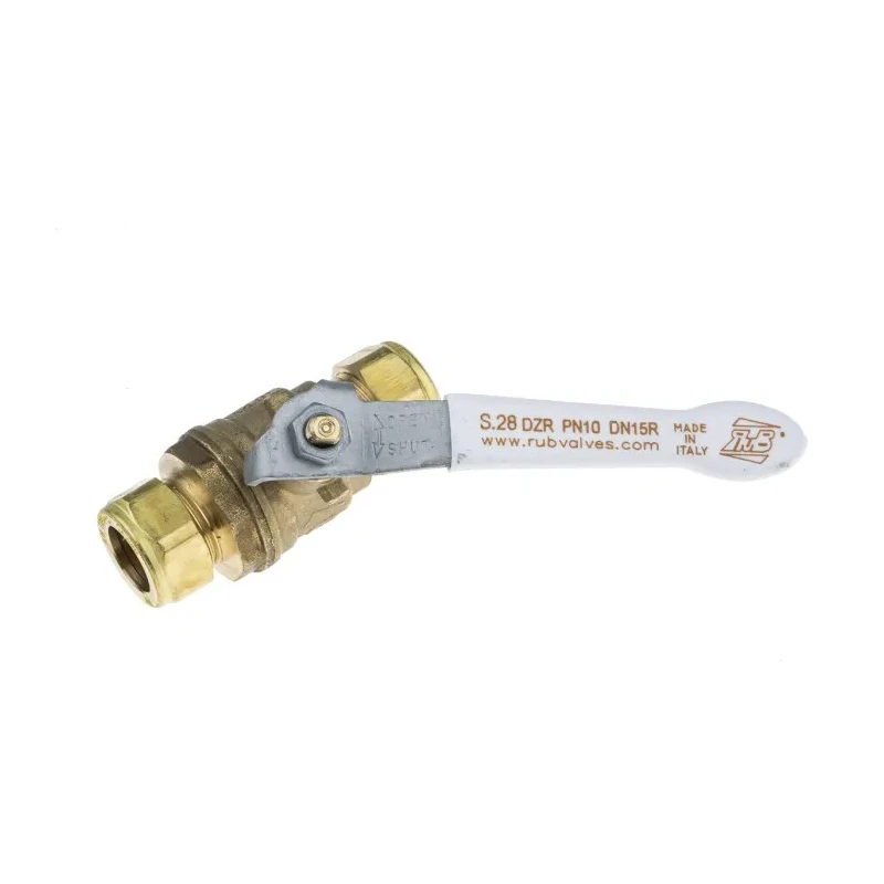 RS PRO Brass Compression Ball Valve 2-Way, Compression Fittings, 15 mm, 16 Bar, Dezincification-Resistant, Lever 486-293