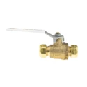 RS PRO Brass Compression Ball Valve 2-Way, Compression Fittings, 15 mm, 16 Bar, Dezincification-Resistant, Lever 486-293