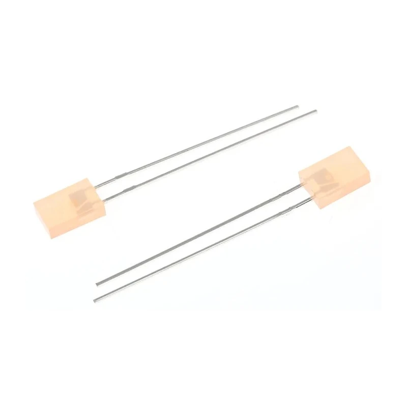 Broadcom Rectangular Through Hole LED HLMP-S400, 1.9V, Yellow, Red, Orange, Green, 2x5mm, Diffused, 300mA