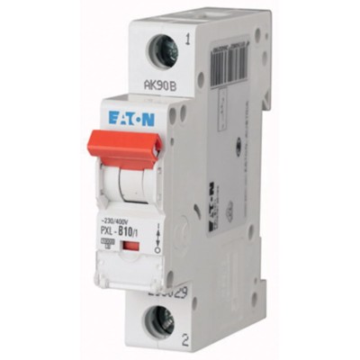 Eaton xPole PXL Miniature Circuit Breaker, 1-Pole, 10A, Type D, 400V AC, 48V DC, 10kA, DIN Rail, IP20 236095 PXL-D10/1