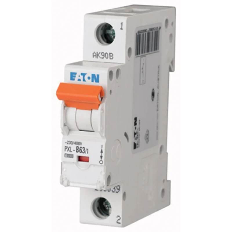 Eaton xPole PXL Miniature Circuit Breaker 1-Pole 63A Type B 400V AC 48V DC 10kA DIN Rail IP20 236039 PXL-B63/1