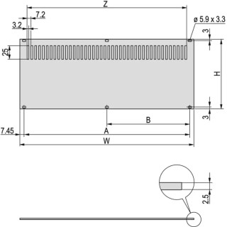 nVent SCHROFF Rack Panel 30849-023, Grey Aluminium, Ventilated, 3U, 84HP, 426.28mm x 128.4mm