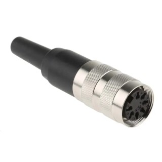 Amphenol Industrial 7 Pole Straight M16 DIN Socket Shielded Female Cable Mount, 4A, 100V, IP40, C 091 A Series T3485001