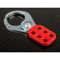 RS PRO Red 6-Lock Steel Lockout Hasp, 38 mm Shackle Diameter 489-147