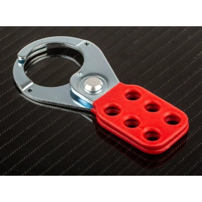 RS PRO Red 6-Lock Steel Lockout Hasp, 38 mm Shackle Diameter 489-147