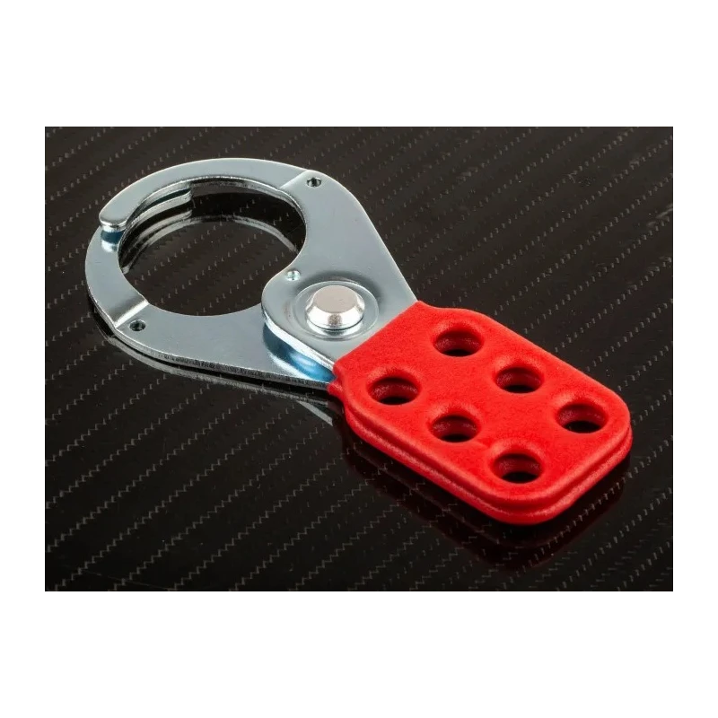 RS PRO Red 6-Lock Steel Lockout Hasp, 38 mm Shackle Diameter 489-147