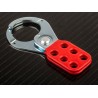 RS PRO Red 6-Lock Steel Lockout Hasp, 38 mm Shackle Diameter 489-147