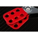 RS PRO Red 6-Lock Steel Lockout Hasp, 38 mm Shackle Diameter 489-147