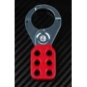 RS PRO Red 6-Lock Steel Lockout Hasp, 38 mm Shackle Diameter 489-147