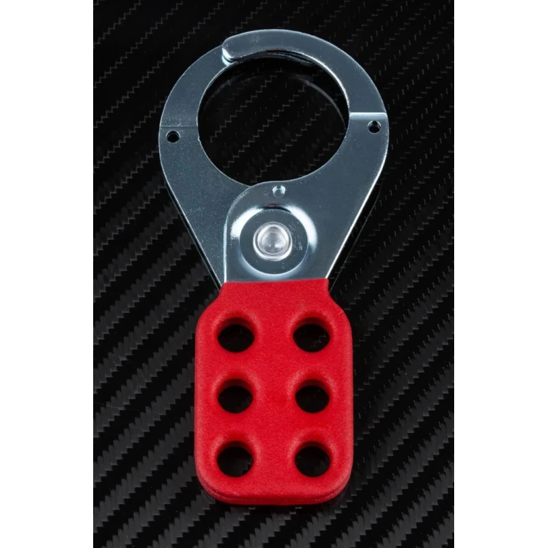 RS PRO Red 6-Lock Steel Lockout Hasp, 38 mm Shackle Diameter 489-147