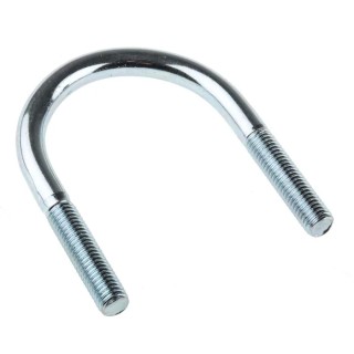 RS PRO Bright Zinc Plated Steel U-Bolt, Inside Width 60 mm, Thread Length 40 mm M10, 2 Nuts and Washers 829-968