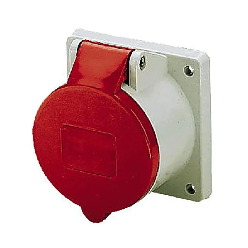 MENNEKES Panel Mount Industrial Power Connector , 32A, 400V, IP44, Red