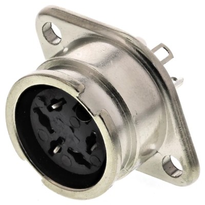 RS PRO 5 Pole Straight Standard DIN Socket Bayonet Chassis Mount Female 1A 100V AC YE-139XS 490-894