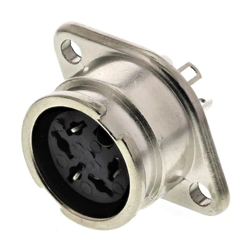 RS PRO 5 Pole Straight Standard DIN Socket Bayonet Chassis Mount Female 1A 100V AC YE-139XS 490-894