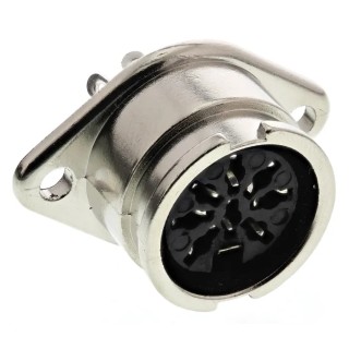 RS PRO 8 Pole Straight Standard DIN Socket, Chassis Mount, Female, Bayonet Lock, 1A, 100V AC, Shielded, YE-139XS 490-901