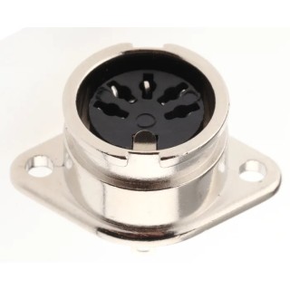 RS PRO YE-139XS 5 Pole Straight Standard DIN Socket, 4A, 100V AC, Bayonet Chassis Mount Female 490-977
