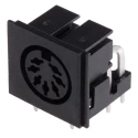 RS PRO 7 Pole Right Angle Miniature DIN Socket 2A 100V AC Through Hole Female YE-138X 491-043