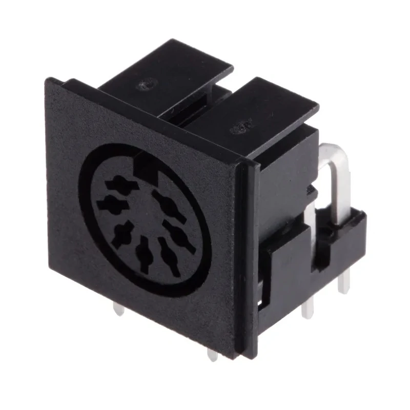 RS PRO 7 Pole Right Angle Miniature DIN Socket 2A 100V AC Through Hole Female YE-138X 491-043