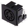 RS PRO 7 Pole Right Angle Miniature DIN Socket 2A 100V AC Through Hole Female YE-138X 491-043