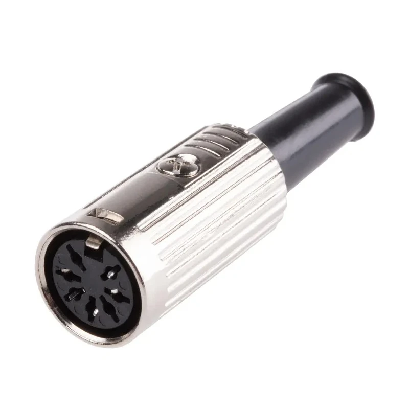 RS PRO YE-118XMS 7 Pole Straight Standard DIN Socket, Push Lock, Cable Mount, Female, Shielded, 4A, 100V AC, 491-059