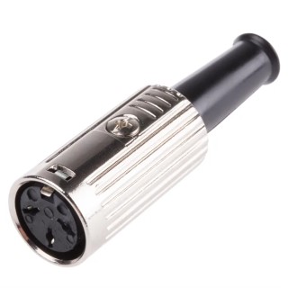 RS PRO 3 Pole Straight Standard DIN Socket, Cable Mount, Shielded, Push Lock, 4A, 100V AC, Female YE-118XMS 491-184
