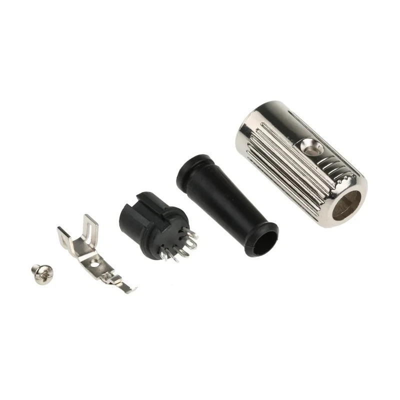 RS PRO 5 Pole Straight Standard DIN Socket, 4A, 100V AC, Push Lock Cable, Female, Shielded, YE-147XS 491-217