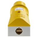 Mennekes IP44 Yellow Industrial Power Connector 3P, 25° Wall Mount, 16A, 110V, 