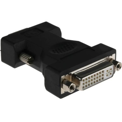 RS PRO DVI-I to VGA Male Adapter, Straight, 3A, 50mm Length, Nickel Plated, Black, 489-355