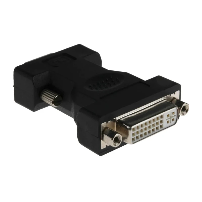 RS PRO DVI-I to VGA Male Adapter, Straight, 3A, 50mm Length, Nickel Plated, Black, 489-355