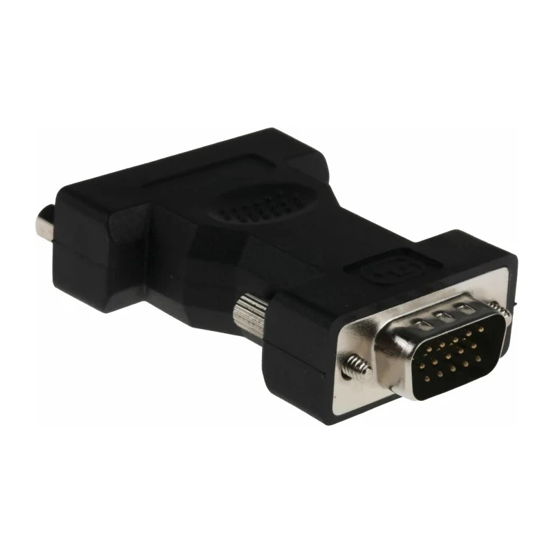 RS PRO DVI-I to VGA Male Adapter, Straight, 3A, 50mm Length, Nickel Plated, Black, 489-355