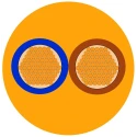 RS PRO 2 Core Power Cable H05VV-F, 100m, Orange, PVC Insulated, 500V, 1.5mm², 70°C