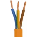 RS PRO H05VV-F 100m 3 Core Power Cable, Orange PVC, 1.5mm², 500V, 70°C