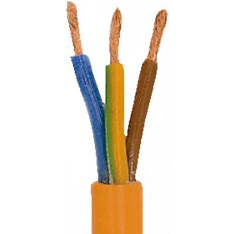 RS PRO H05VV-F 100m 3 Core Power Cable, Orange PVC, 1.5mm², 500V, 70°C