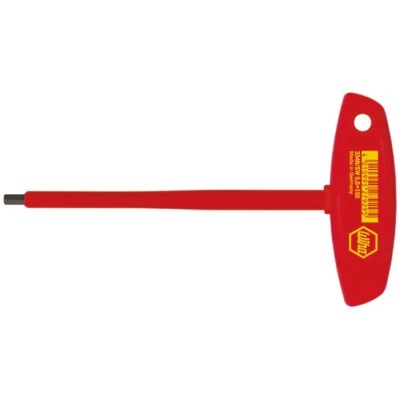 Wiha T Handle Metric Hex Key 8 mm Chrome Vanadium Steel Long Arm 182 mm 27931