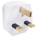 RS PRO 13A 250V UK Mains Plug, White, Thermoplastic Urea Formaldehyde Clamp, BS1363 Type G 490-015