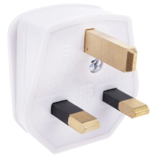 RS PRO 13A 250V UK Mains Plug, White, Thermoplastic Urea Formaldehyde Clamp, BS1363 Type G 490-015