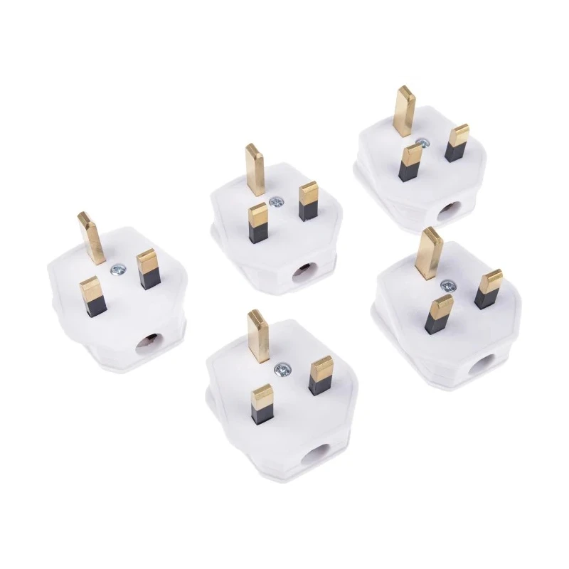 RS PRO 13A 250V UK Mains Plug, White, Thermoplastic Urea Formaldehyde Clamp, BS1363 Type G 490-015