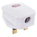 RS PRO 13A 250V UK Mains Plug, White, Thermoplastic Urea Formaldehyde Clamp, BS1363 Type G 490-015
