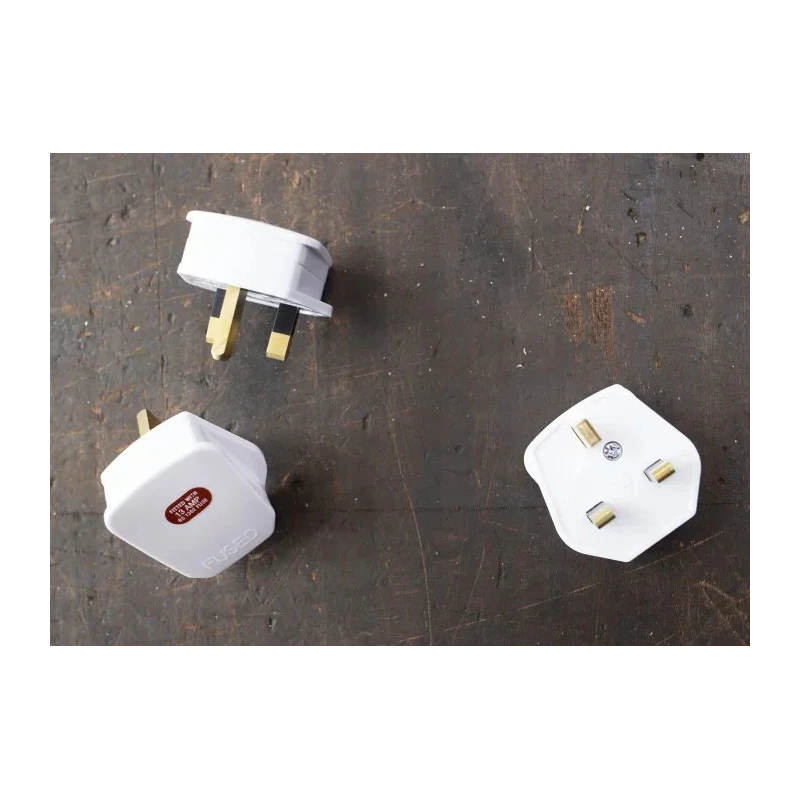 RS PRO 13A 250V UK Mains Plug, White, Thermoplastic Urea Formaldehyde Clamp, BS1363 Type G 490-015