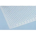 RS PRO White Polypropylene Perforated Plastic Sheet, 500 mm x 500 mm x 2 mm, 62% Open Area, 852-312