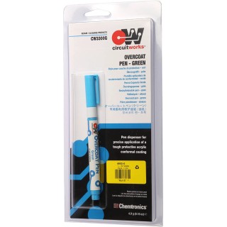 Chemtronics Green Acrylic Conformal Coating Pen, 4.9 g, -55°C to 125°C, Circuit Board Protection CW3300G