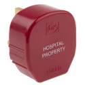 MK Electric UK Mains Plug 13A 250V Red Cable, Polyvinyl Chloride, Urea Formaldehyde, Right Angle, Screw 655 D8 RED