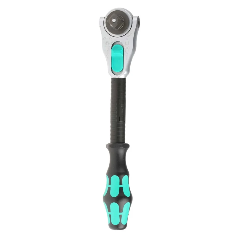 Wera Zyklop 1/2 Inch Swivelling Ratchet with Multi-Component Handle, Chrome Vanadium Steel, 277 mm Overall Length 05003600001