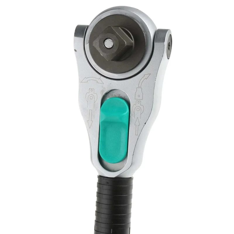 Wera Zyklop 1/2 Inch Swivelling Ratchet with Multi-Component Handle, Chrome Vanadium Steel, 277 mm Overall Length 05003600001