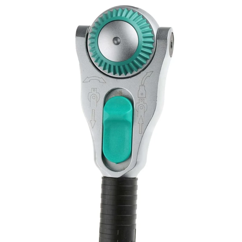 Wera Zyklop 1/2 Inch Swivelling Ratchet with Multi-Component Handle, Chrome Vanadium Steel, 277 mm Overall Length 05003600001