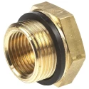 Legris Straight Threaded Brass Pipe Fitting Reducer, Male 3/4 in to Female 1/2 in, 250 bar, 0168 27 21