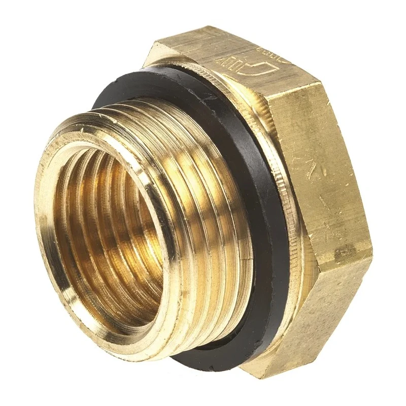 Legris Straight Threaded Brass Pipe Fitting Reducer, Male 3/4 in to Female 1/2 in, 250 bar, 0168 27 21