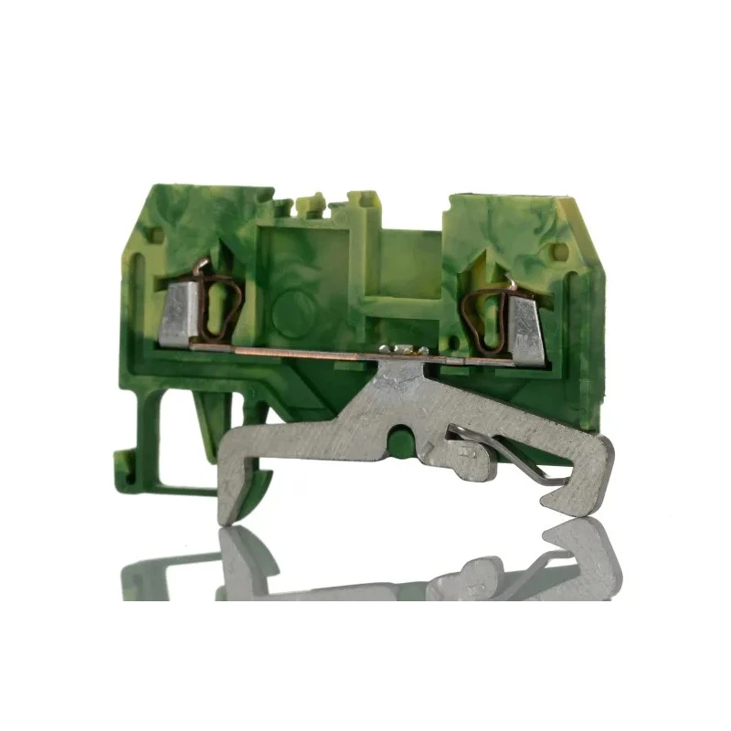 WAGO Earth Terminal Block, Cage Clamp, 1.5mm², 1-Level, 80V, Yellow/Green 279-907